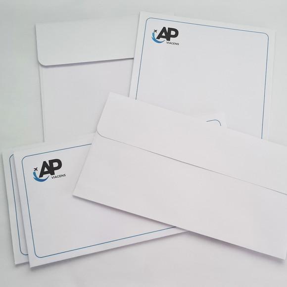 Kit Envelopes + Papel Timbrado A5