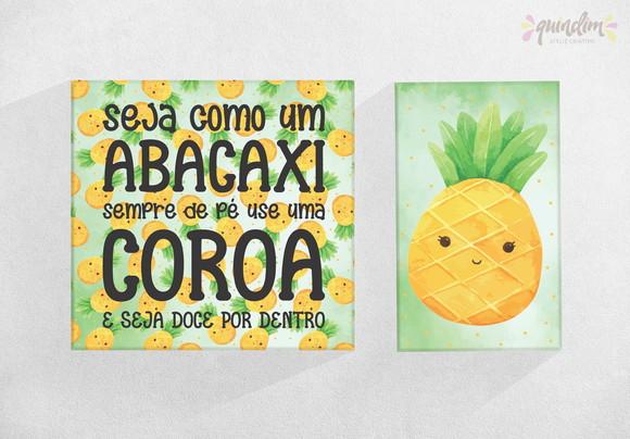 Kit Placas decorativas - Abacaxi