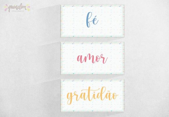 Kit Placas decorativas - Boas Palavras