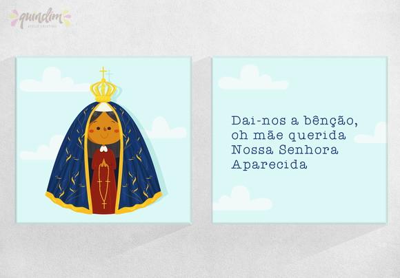 Kit Placas decorativas - Nossa Senhora Aparecida