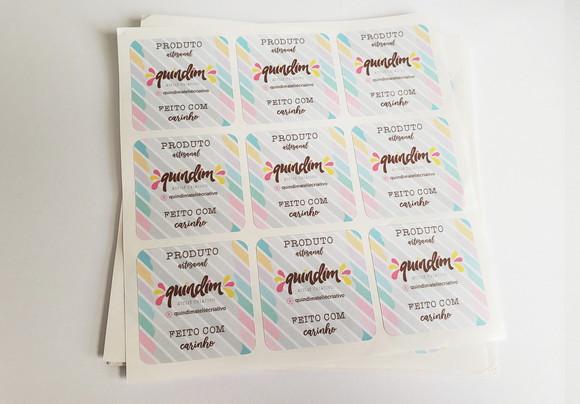 Lacre Adesivo Personalizado para Produtos Quadrado
