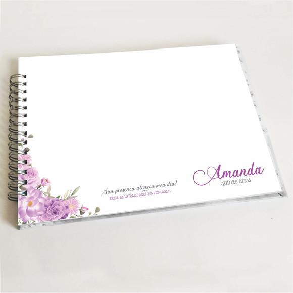 Livro de Mensagens 15 Anos - Lavanda
