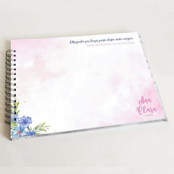 Livro de Mensagens 15 Anos - Rosa Chiclete