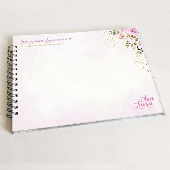 Livro de Mensagens 15 Anos - Rosa Claro