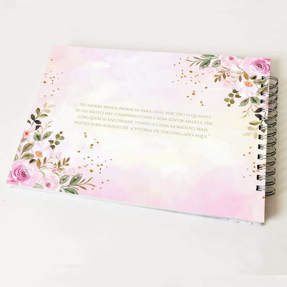 Livro de Mensagens 15 Anos - Rosa Claro