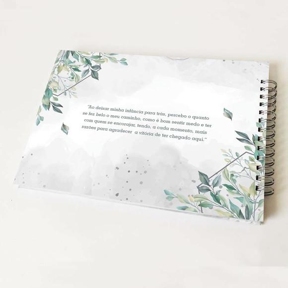 Livro de Mensagens 15 Anos - Verde Eucalipto