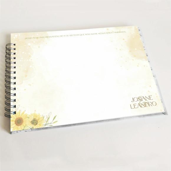 Livro de Mensagens Casamento - Amarelo Ouro