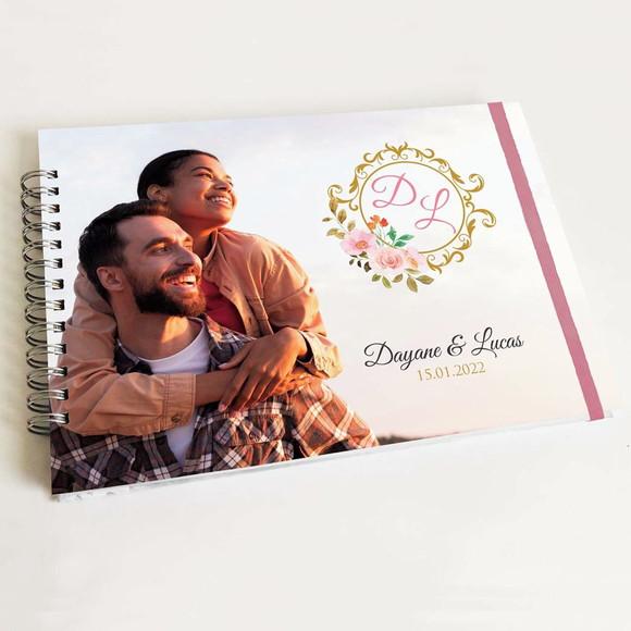 Livro de Mensagens Casamento - Rosa Claro