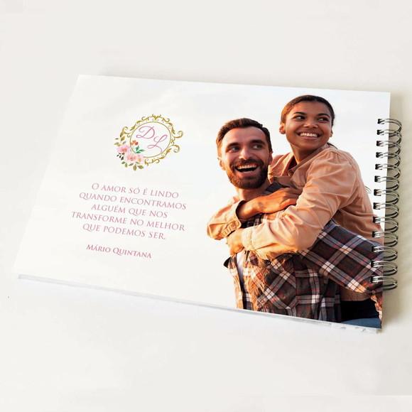 Livro de Mensagens Casamento - Rosa Claro