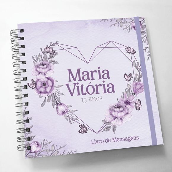 Livro de Mensagens Grande - 15 Anos - Quadrado