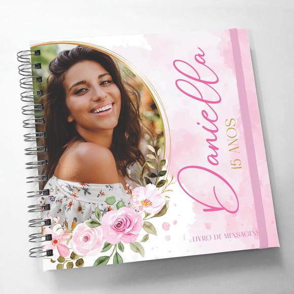 Livro de Mensagens Grande - 15 Anos - Quadrado