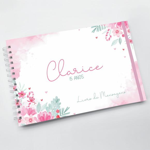 Livro de Mensagens Grande - 15 Anos - Rosa Candy