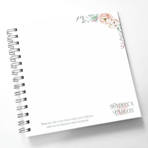 Livro de Mensagens Grande - Casamento - Quadrado