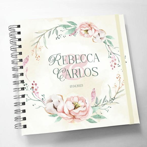Livro de Mensagens Grande - Casamento - Quadrado