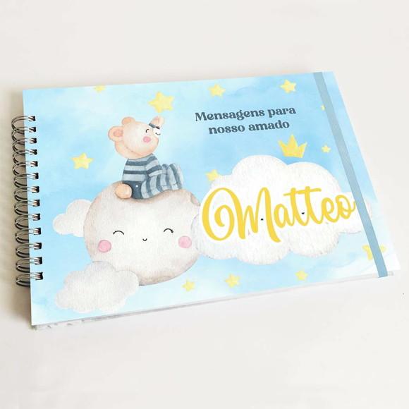 Livro de Mensagens Infantil - Ursinho na Lua