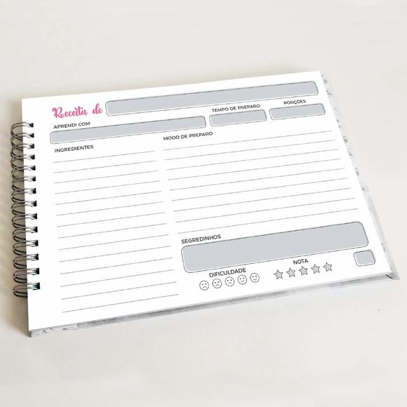 Livro de Receitas Personalizável - Horizontal