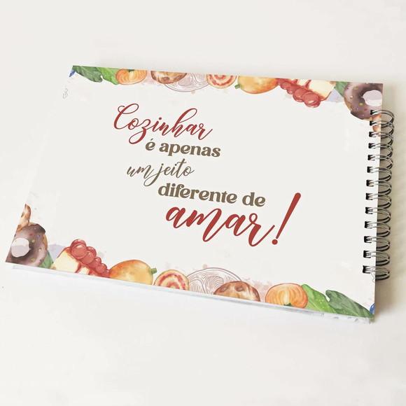 Livro de Receitas Personalizável - Horizontal