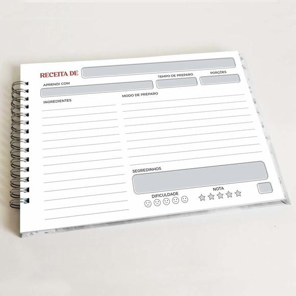 Livro de Receitas Personalizável - Horizontal