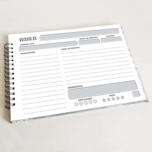 Livro de Receitas Personalizável - Horizontal