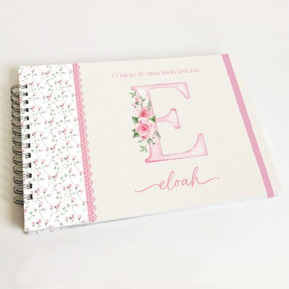 Livro do Bebê Horizontal - Floral