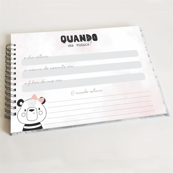 Livro do Bebê Horizontal - Minimalista Menina