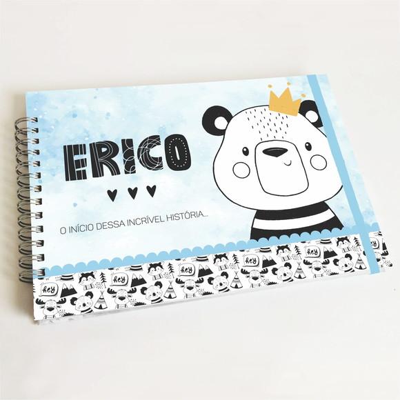 Livro do Bebê Horizontal Minimalista Menino