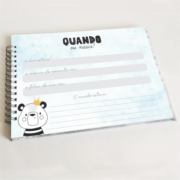 Livro do Bebê Horizontal Minimalista Menino