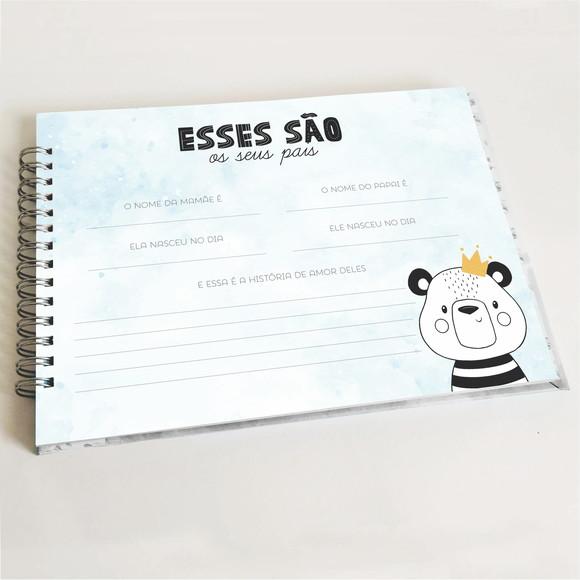 Livro do Bebê Horizontal Minimalista Menino