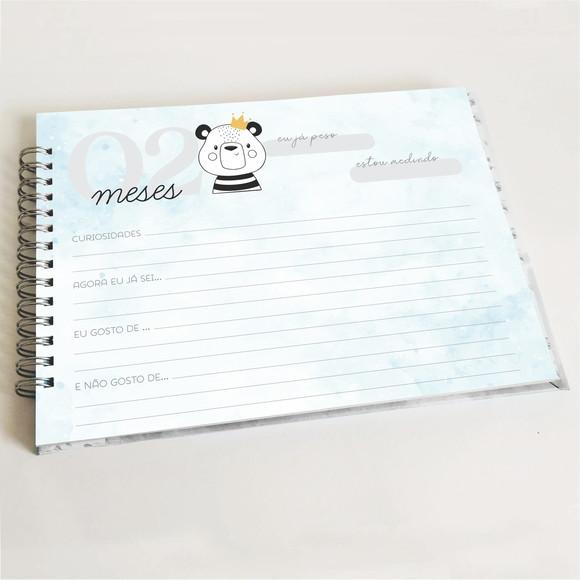 Livro do Bebê Horizontal Minimalista Menino