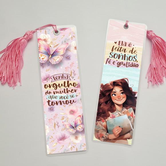 Marcador de Páginas Plastificado com Tassel