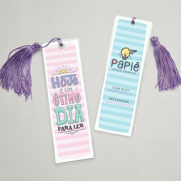 Marcador de Páginas Plastificado com Tassel