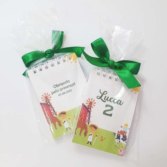 Mini Bloquinho com Elástico Personalizado + Embalagem