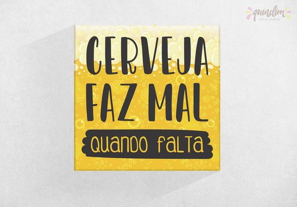 Placa decorativa - Cerveja faz mal