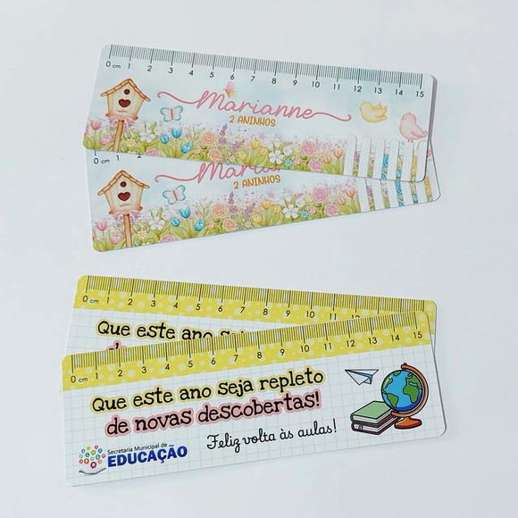 Régua Plastificada Personalizada