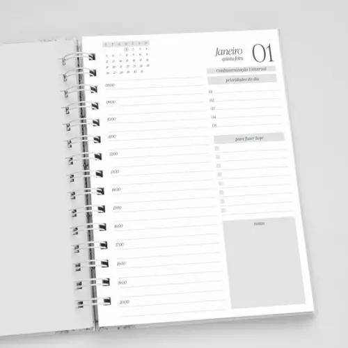 Agenda A5 Personalizada Floral Azul