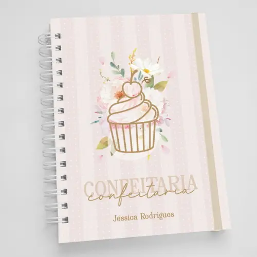 Agenda A5 Personalizada Profissões - Confeiteira