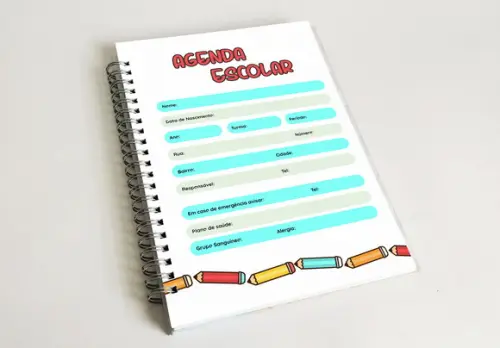 Agenda Escolar Personalizada - Menino