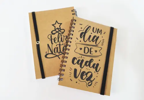 Bloquinho Kraft A6 com Elástico Personalizado