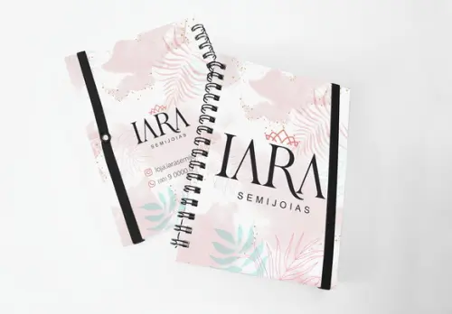 Bloquinho Kraft A6 com Elástico Personalizado