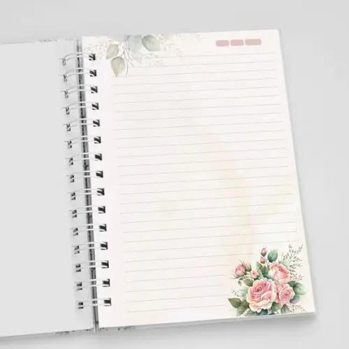 Caderno A5 Personalizado - Floral
