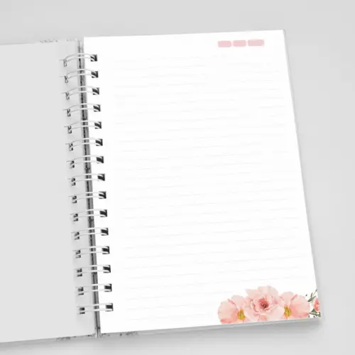 Caderno A5 Personalizado - Floral