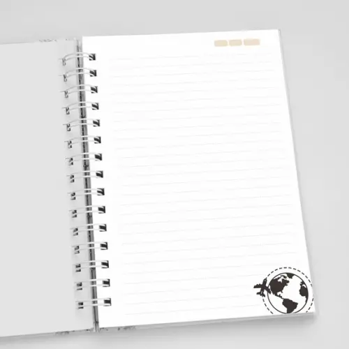 Caderno A5 Personalizado - Mundo