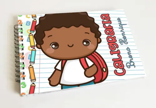 Caderno de Caligrafia Menino - Personalizado