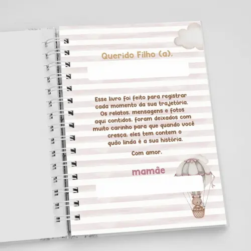 Caderno de Memórias da Mamãe - Ursinha