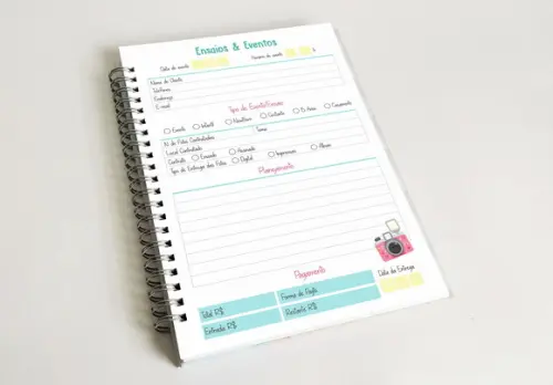Caderno de Pedidos - Fotografia