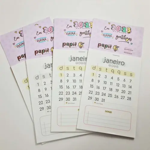 Calendário A6 Personalizado com Imã