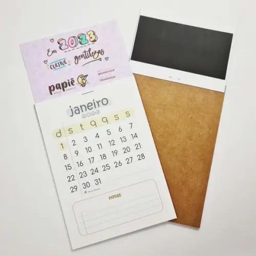 Calendário A6 Personalizado com Imã