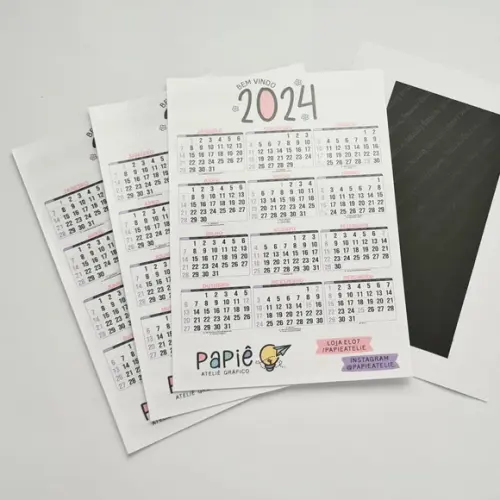 Calendário Cartão Postal com Imã
