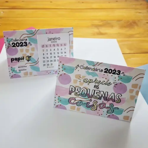 Calendário de Mesa 7x7 Personalizado