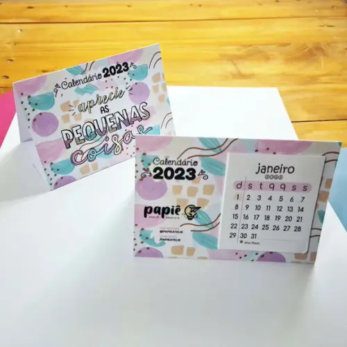 Calendário de Mesa 7x7 Personalizado